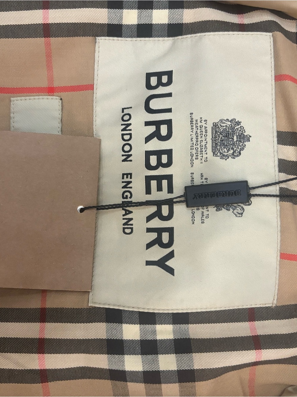 Burberry Tan Double-Breasted Trench Coat with Belt - Picture 4 of 5